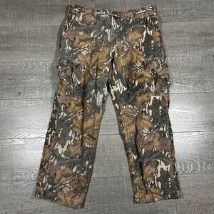 Vintage Mossy Oak Fall Foliage Pants Mens 34x30 Cotton Hunting Utility